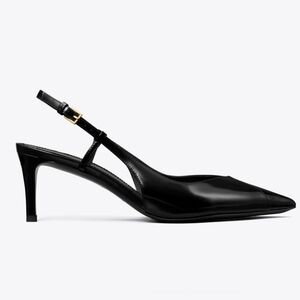 Tory Burch Perfect Black Pointed Toe Slingback Pumps, 6 US, Nappa Leather 👠